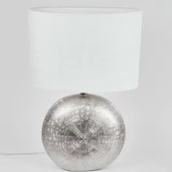 Lampes En Tissu-hofstein Lampe de table Lahnus Argenté, 1 lumière