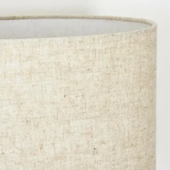 Lampes En Tissu-hofstein Lampe de table Lahnus Brun, Couleur bois, Blanc, 1 lumière