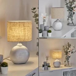 Lampes En Tissu-hofstein Lampe de table Lahnus Chrome, Argenté, 1 lumière