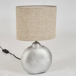 Lampes En Tissu-hofstein Lampe de table Lahnus Chrome, Argenté, 1 lumière
