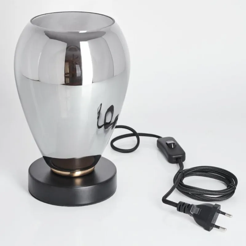 Suspension Verre Fumé-hofstein Lampe de table Lincura Laiton, Noir, 1 lumière