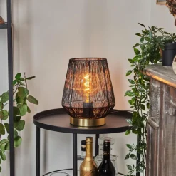 Style Boho-Chic-hofstein Lampe de table Madancos Laiton, 1 lumière
