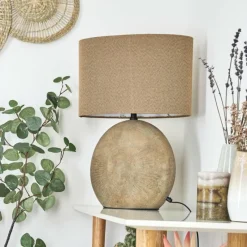 Lampes En Tissu-hofstein Lampe de table Manariz Brun, 1 lumière