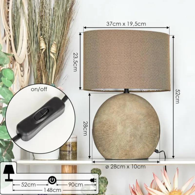 Lampes En Tissu-hofstein Lampe de table Manariz Brun, 1 lumière