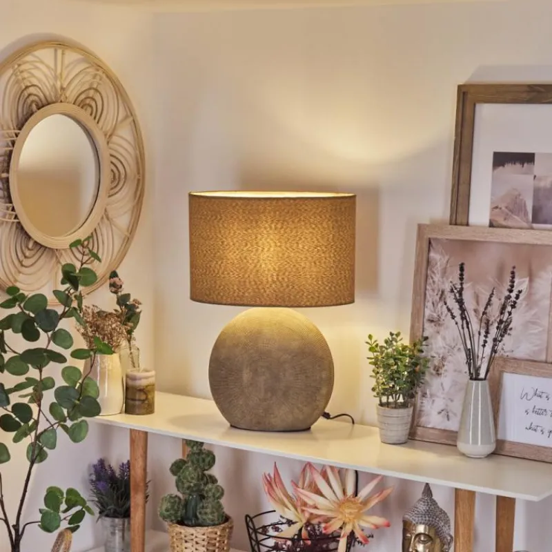 Lampes En Tissu-hofstein Lampe de table Manariz Brun, 1 lumière