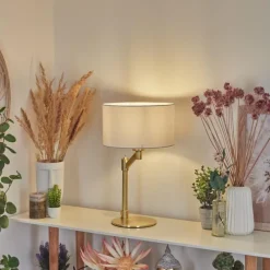 Lampes En Tissu-hofstein Lampe de table Manhenha Laiton, 1 lumière