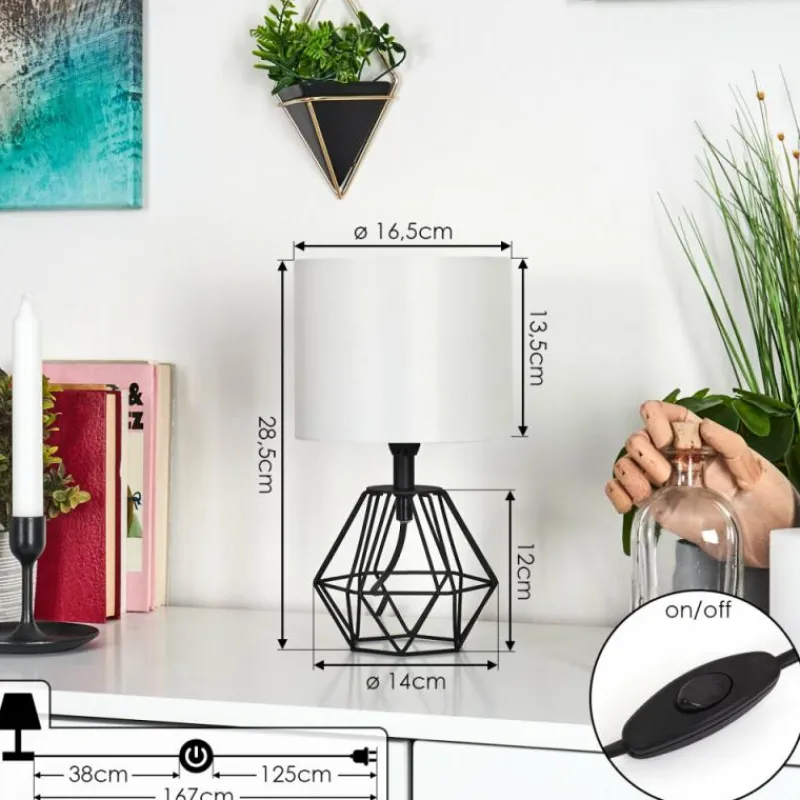 Lampes En Tissu-hofstein Lampe de table Marang Noir, 1 lumière