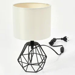 Lampes En Tissu-hofstein Lampe de table Marang Noir, 1 lumière