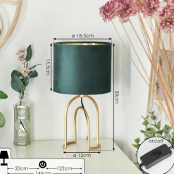 Lampes En Tissu-hofstein Lampe de table Miravale Or, 1 lumière