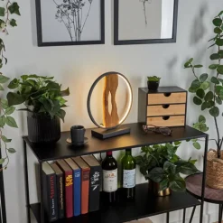 Luminaires Scandinaves-hofstein Lampe de table Nevogilde LED Écru, Noir, 1 lumière