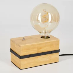 Luminaires Scandinaves-hofstein Lampe de table Noulens Écru, Noir, 1 lumière