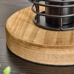 Style Boho-Chic-hofstein Lampe de table Omba Écru, Noir, 1 lumière