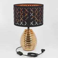 Lampes En Tissu-hofstein Lampe de table Osorno Or, 1 lumière