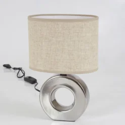 Lampes En Tissu-hofstein Lampe de table Pagade Argenté, 1 lumière