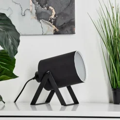 Lampes En Tissu-hofstein Lampe de table Puelches Noir, 1 lumière