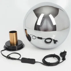 Suspension Verre Fumé-hofstein Lampe de table Recoutas Noir, 1 lumière