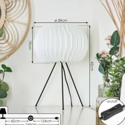 hofstein Lampe de table Regufe Noir, 1 lumière