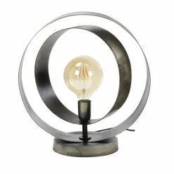 hofstein Lampe de table Rotar Argent Oxydé, 1 lumière* Lampes À Poser