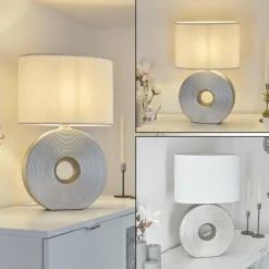 Lampes En Tissu-hofstein Lampe de table Saija Argenté, 1 lumière