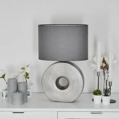 Lampes En Tissu-hofstein Lampe de table Saija Argenté, 1 lumière