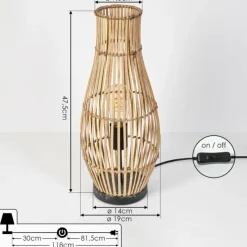 Luminaires Scandinaves-hofstein Lampe de table Saranda Noir, 1 lumière