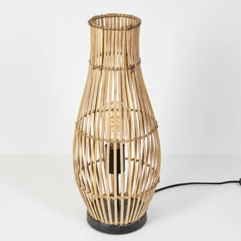 Luminaires Scandinaves-hofstein Lampe de table Saranda Noir, 1 lumière