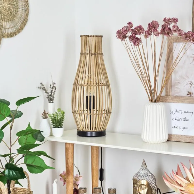 Luminaires Scandinaves-hofstein Lampe de table Saranda Noir, 1 lumière