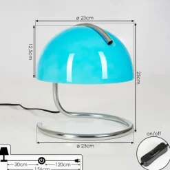 hofstein Lampe de table Seladinhas Chrome, 1 lumière