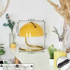 hofstein Lampe de table Seladinhas Chrome, 1 lumière