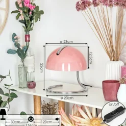 hofstein Lampe de table Seladinhas Chrome, 1 lumière