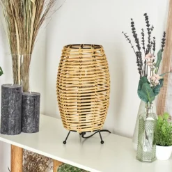 Style Boho-Chic-hofstein Lampe de table Sepins Écru, Noir, 1 lumière