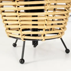 Style Boho-Chic-hofstein Lampe de table Sepins Écru, Noir, 1 lumière