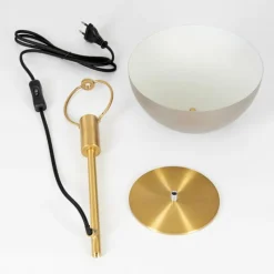 Luminaires Rustiques-hofstein Lampe de table Tamel Or, 1 lumière