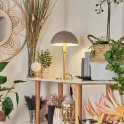 Luminaires Rustiques-hofstein Lampe de table Tamel Or, 1 lumière