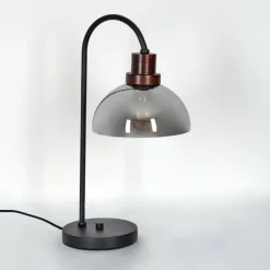 Suspension Verre Fumé-hofstein Lampe de table Aannestad Brun, Noir, 1 lumière