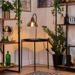 Suspension Verre Fumé-hofstein Lampe de table Aannestad Brun, Noir, 1 lumière