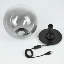 Luminaires Scandinaves-hofstein Lampe de table Ahanga Noir, 1 lumière