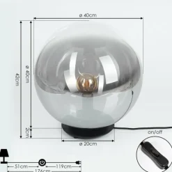 Luminaires Scandinaves-hofstein Lampe de table Ahanga Noir, 1 lumière