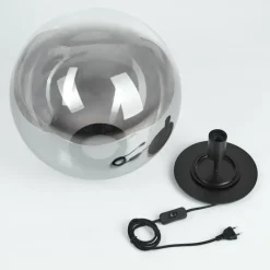 Luminaires Scandinaves-hofstein Lampe de table Ahanga Noir, 1 lumière