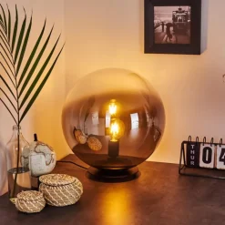 Luminaires Scandinaves-hofstein Lampe de table Ahanga Noir, 1 lumière