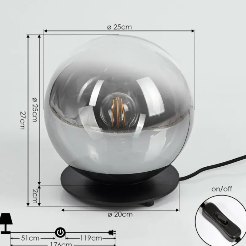 Luminaires Scandinaves-hofstein Lampe de table Ahanga Noir, 1 lumière