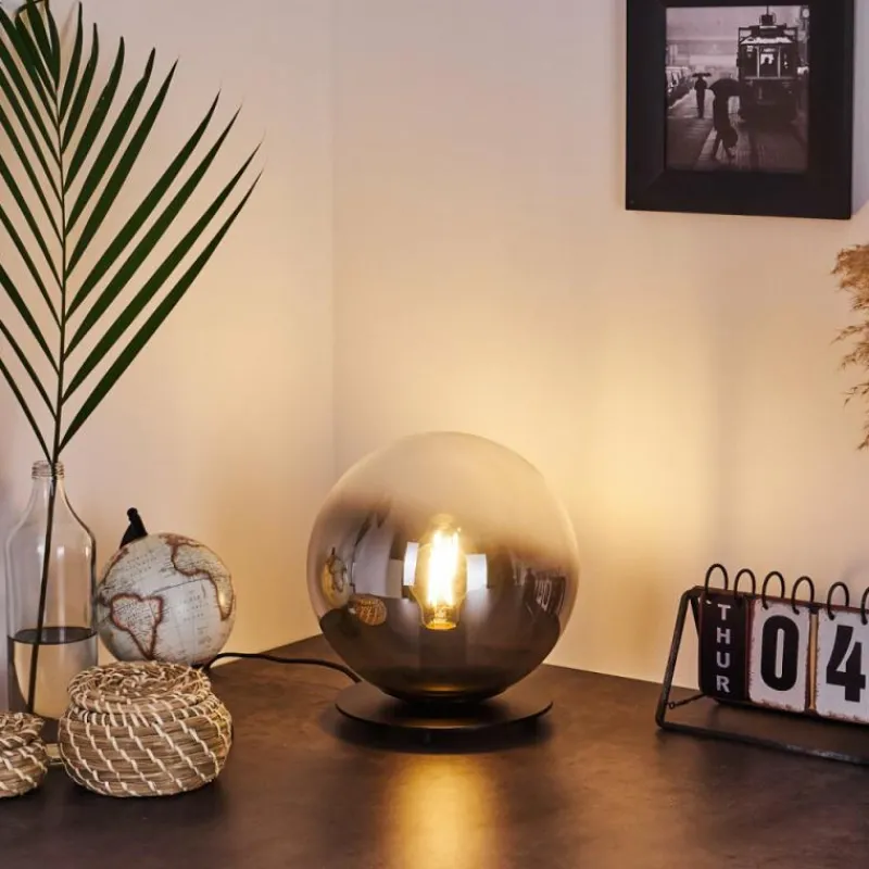 Luminaires Scandinaves-hofstein Lampe de table Ahanga Noir, 1 lumière