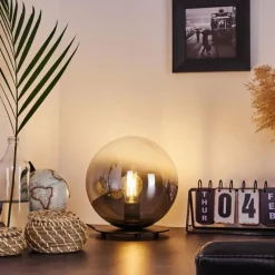 Luminaires Scandinaves-hofstein Lampe de table Ahanga Noir, 1 lumière