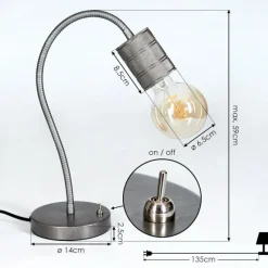 hofstein Lampe de table Ajaccio Nickel mat, 1 lumière