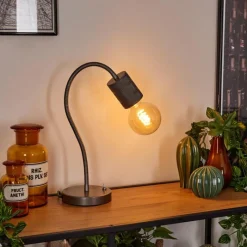 hofstein Lampe de table Ajaccio Nickel mat, 1 lumière