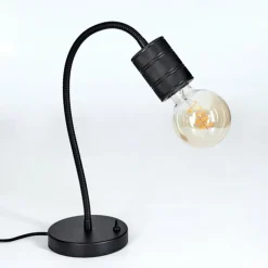 hofstein Lampe de table Ajaccio Noir, 1 lumière