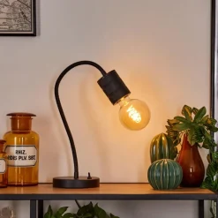 hofstein Lampe de table Ajaccio Noir, 1 lumière