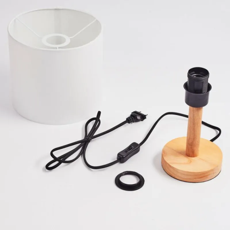 Lampes En Tissu-hofstein Lampe de table Akrema Écru, Noir, 1 lumière