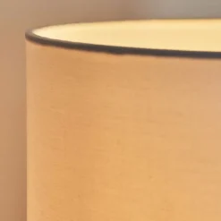 Lampes En Tissu-hofstein Lampe de table Akrema Écru, Noir, 1 lumière