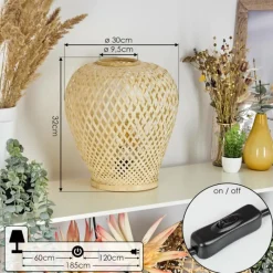 Luminaires Orientaux-hofstein Lampe de table Alavi Écru, 1 lumière